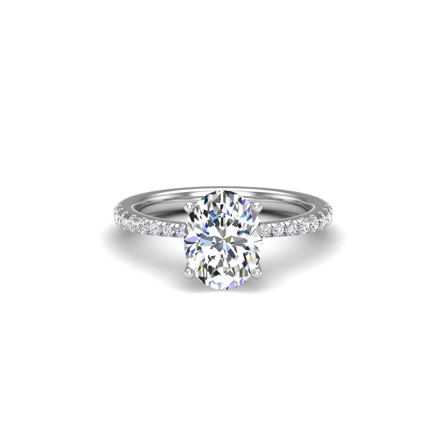 Emelia Pinched Pave Engagement Ring